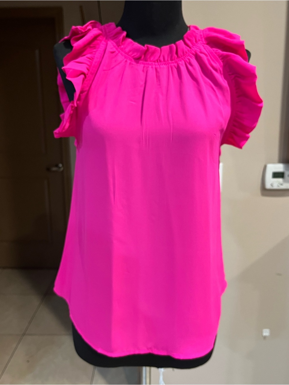 Blu Pepper Hot Pink Ruffle Sleeve Camisole